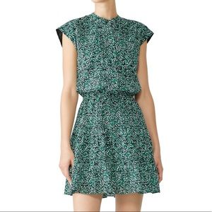 Rebecca Minkoff Ollie Mini Dress Black/Green S